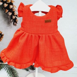 vestido naranja para bebe