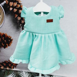 vestido celeste para bebe