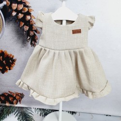 vestido beige para bebe al por mayor