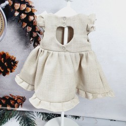 vestido beige para bebes